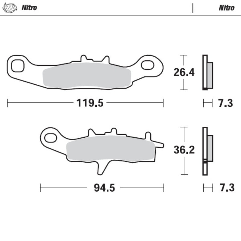 Moto-Master Bremseklosser Kawasaki foran: KX80/85/100 >1997, Suzuki foran: RM85 >20