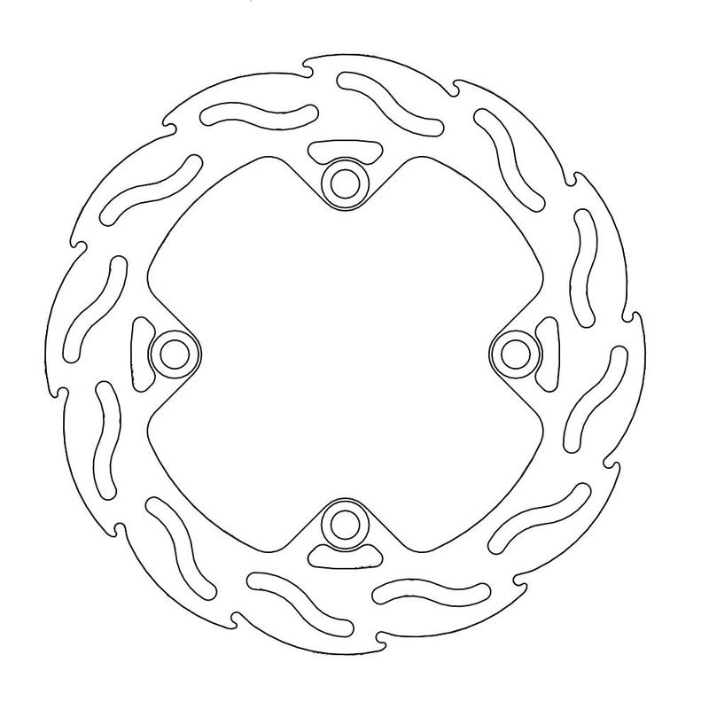 Moto-Master Flame bremseplate bak Honda: XR 250-400-600-650L, Kawa KFX 400