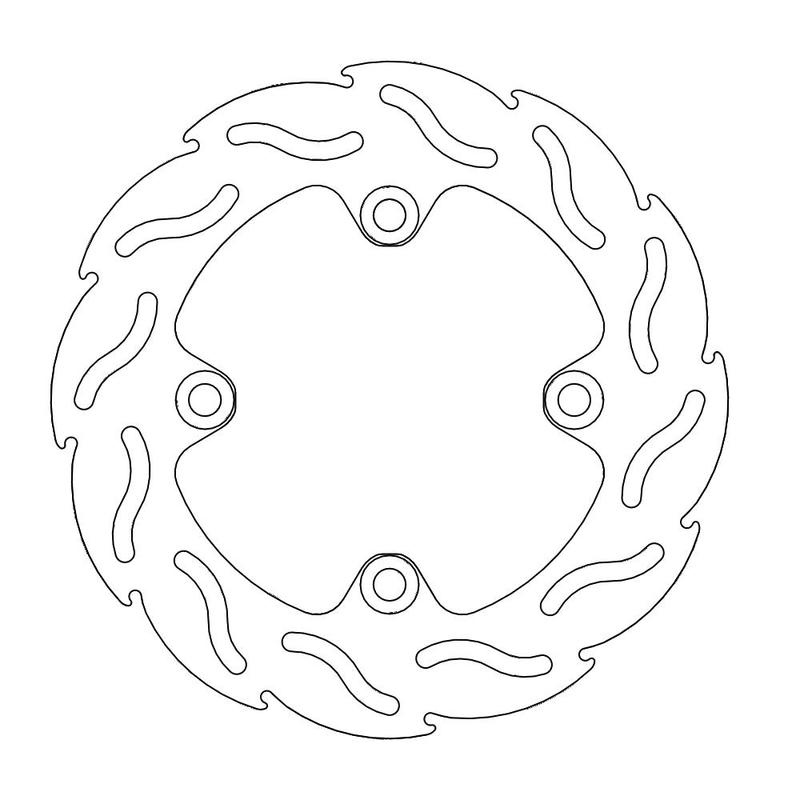 Moto-Master Flame bremseplate bak Kawasaki: Z 750-1000, ZX-6R(R), ZX-9R, ZX-10