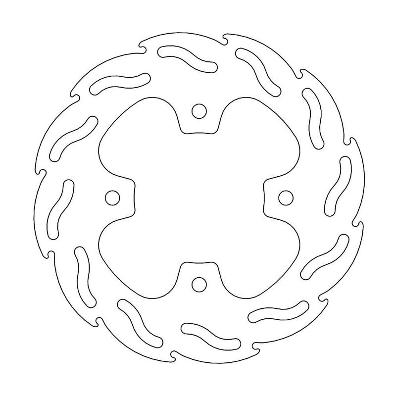 Moto-Master Flame Bremseplate bak Polaris: Predator 500