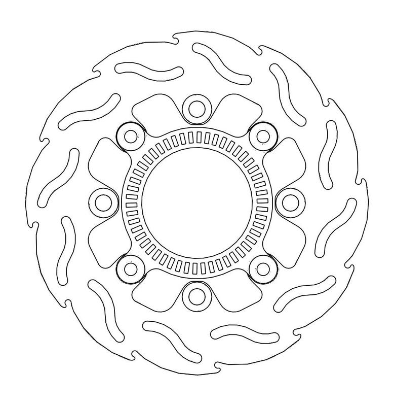 Moto-Master Flame Bremseplate bak Kawasaki: ER 6 F / ER 6 N / Versys inkludert ABS