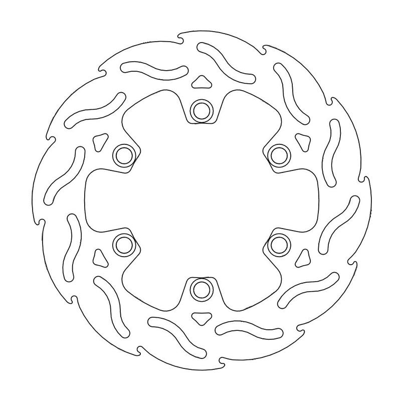 Moto-Master Flame Bremseplate bak Kawasaki KDX 125/200/250 (erstatter 110039)