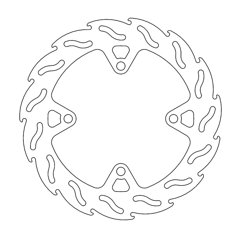 Moto-Master Flame Bremseplate bak Kawasaki: Z750/R/ABS, Z1000SX/ABS, ZZR1400/ABS