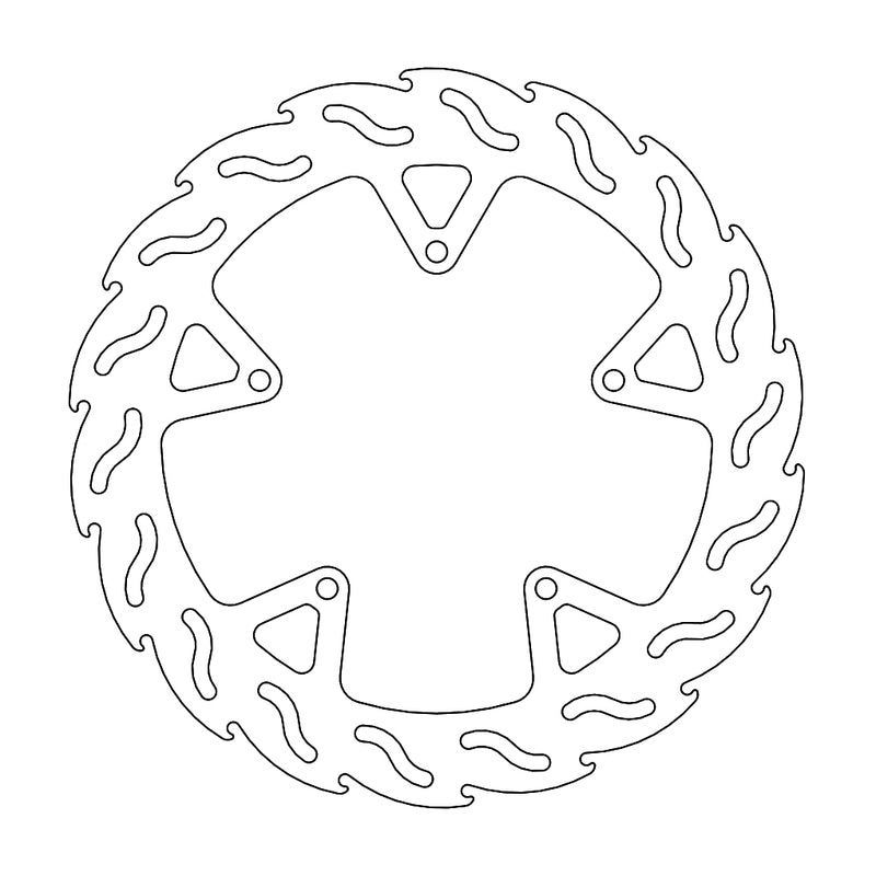 Moto-Master Flame Bremseplate bak Yamaha: V-Max 1680 (5,8mm plate)