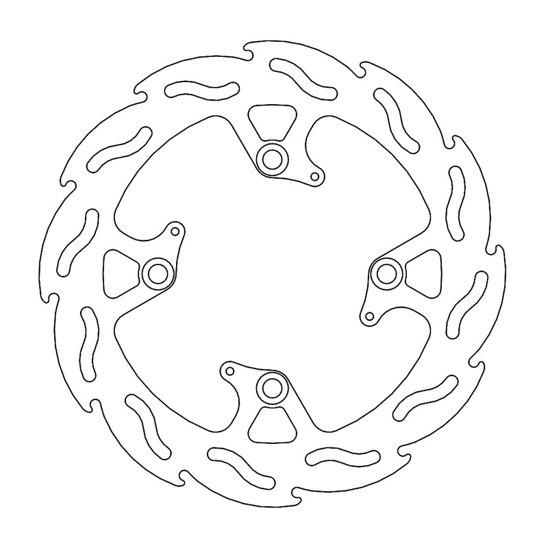 Moto-Master Flame Bremseplate bak Triumph: T1050 Speed Triple ABS (6mm plate)