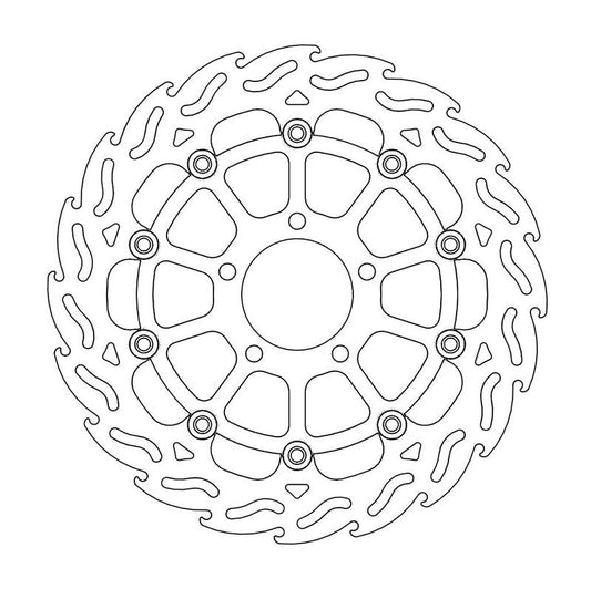 Moto-Master Flame bremseskive foran venstre Suzuki: DL 650-1000 V-Strom, SV 1000