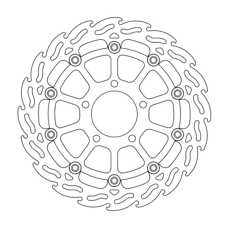 Moto-Master Flame Bremseplate venstre foran Suzuki: GSX 600-750, SV 650