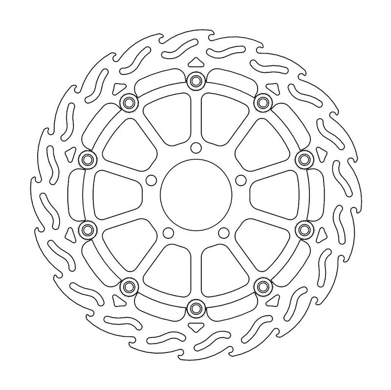 Moto-Master Flame Bremseplate venstre foran Suzuki: GSX-R 600-750-1000-1300,
