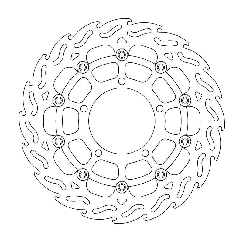 Moto-Master Flame Bremseplate venstre foran Suzuki: GSX-R 1000 K5