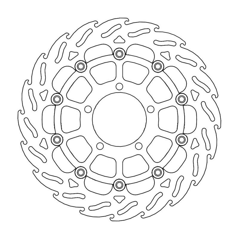 Moto-Master Flame Bremseplate venstre foran Triumph: Daytona 675 ABS