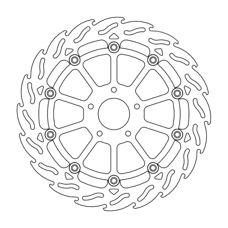Moto-Master Flame Bremseplate venstre foran KTM: 690 Duke R ABS