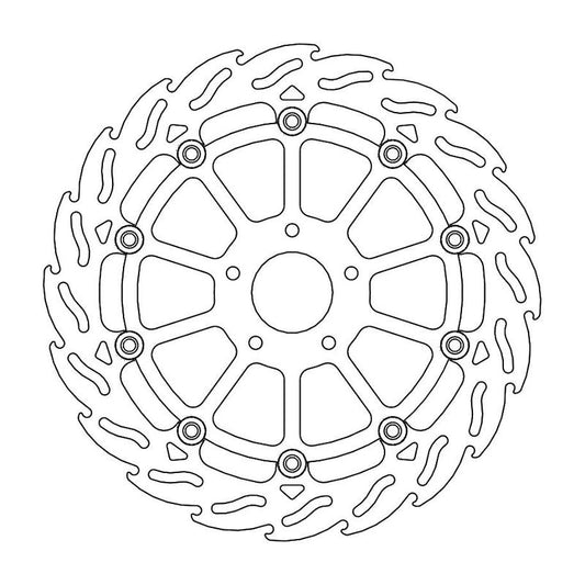 Moto-Master Flame Bremseplate venstre foran KTM: 690 Duke R ABS