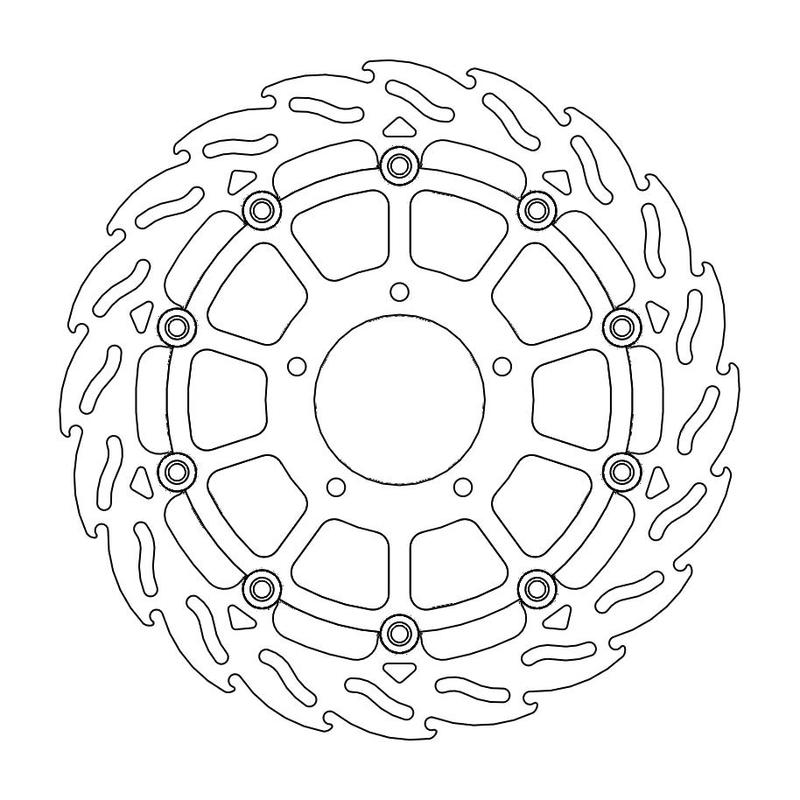 Moto-Master Flame Bremseplate høyre foran MV Agusta: F3, Brutale 675, Brutale 800,