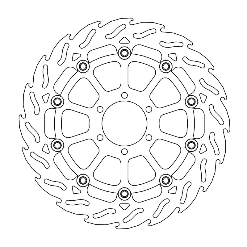 Moto-Master Flame Bremseplate foran venstre Ducati: Monster 620/695, Monster 800 S2R