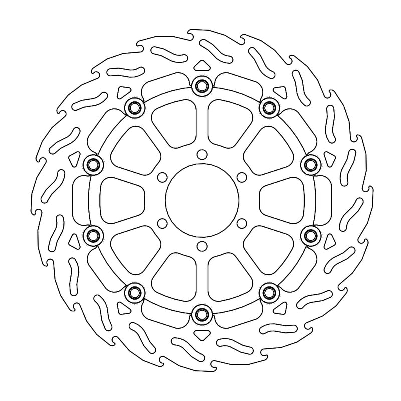 Moto-Master Flame Bremseplate foran høyre Ducati: Monster 620/695, Monster 800 S2R