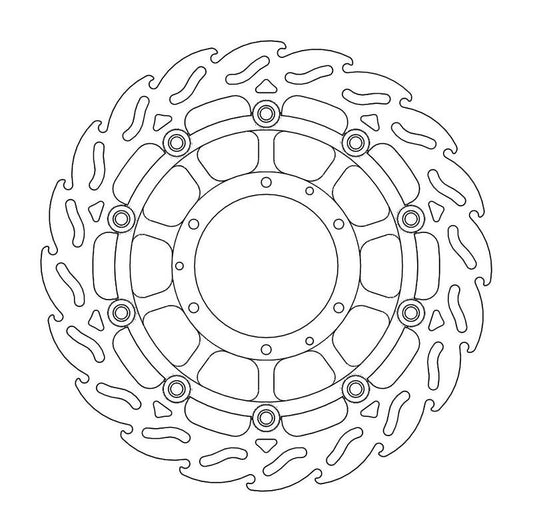 Moto-Master Flame bremseskive foran venstre Honda: CB 900, CBR 600F, Sport