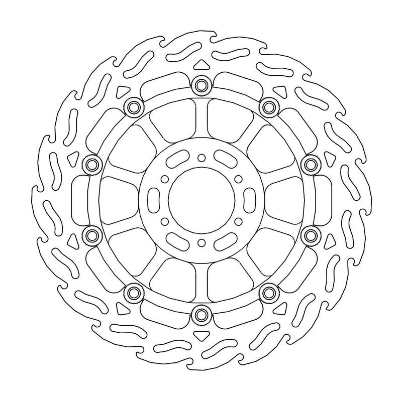 Moto-Master Flame Bremseskive foran venstre Honda:CBR 400F-600F-900RR, VFR 400-750