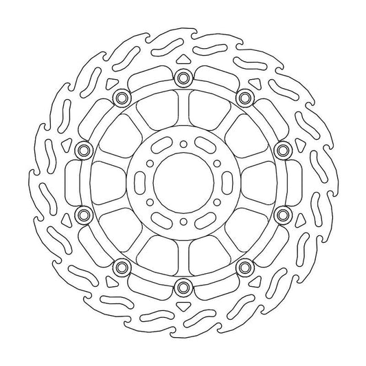 Moto-Master Flame Bremseskive foran venstre Honda:CBR 400F-600F-900RR, VFR 400-750