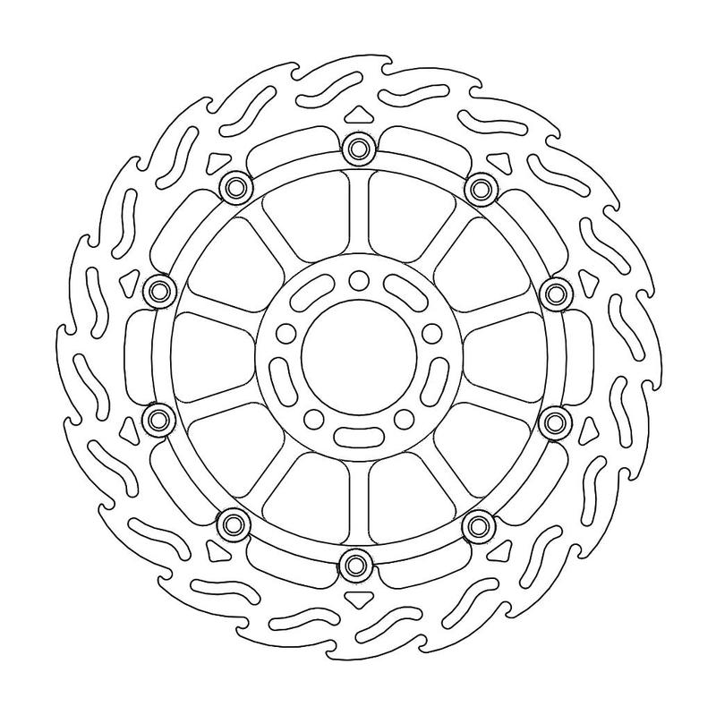 Moto-Master Flame Bremseskive foran venstre Kawasaki: ZXR 750, ZZR 1100-1200,