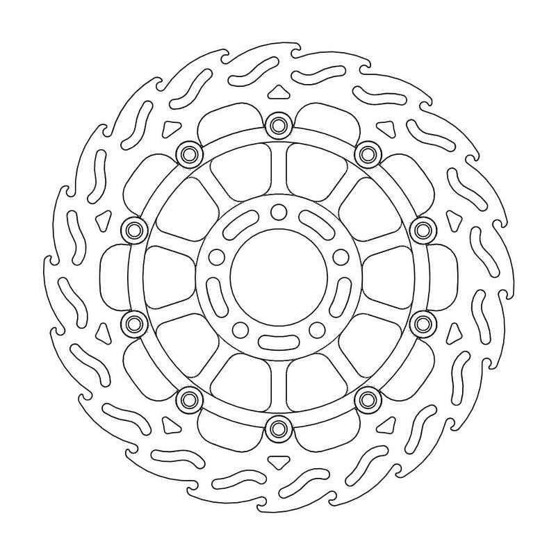 Moto-Master Flame Bremseskive foran venstre Suzuki: GS(X) 400-1200, GSF 1200,