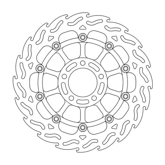 Moto-Master Flame Bremseskive foran venstre Suzuki: GS(X) 400-1200, GSF 1200,