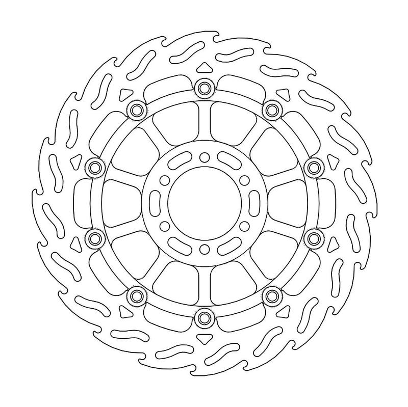 Moto-Master Flame Bremseskive foran venstre Yamaha: FZ(R) 600, TDM 850, R1-Z 250,