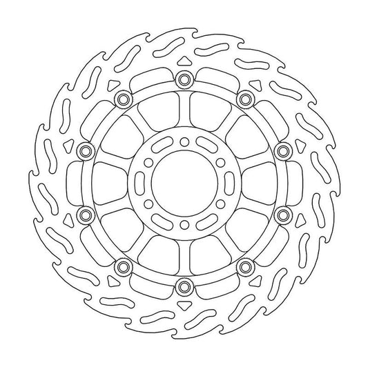 Moto-Master Flame Bremseskive foran venstre Yamaha: FZ(R) 600, TDM 850, R1-Z 250,
