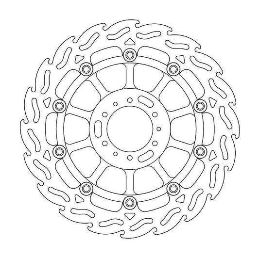 Moto-Master Flame Bremseskive foran venstre Honda: CBR 900 RR, CBR 600 F,
