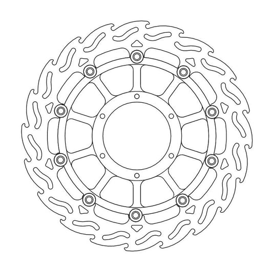 Moto-Master Flame Bremseskive foran venstre Honda: VTR 1000 SP1 & SP2
