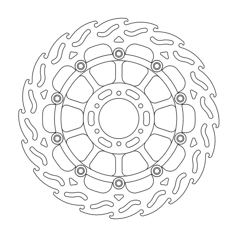 Moto-Master Flame Bremse-skive foran venstre Honda: CBR 900 RR Fireblade