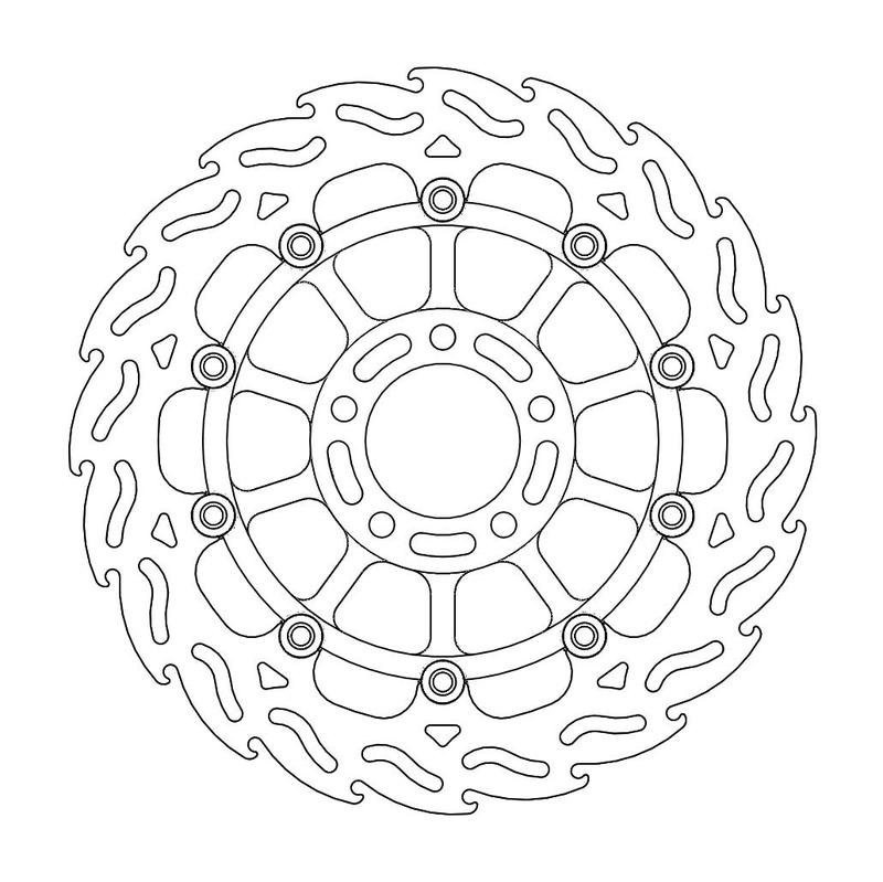 Moto-Master Flame Bremse Skive foran høyre Suzuki: GS 250-400-500-1200, GSF 1200