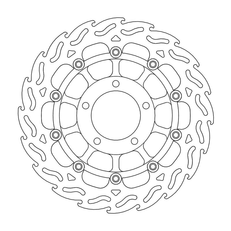 Moto-Master Flame Bremsekskive foran venstre Triumph: Daytona, Speed Four