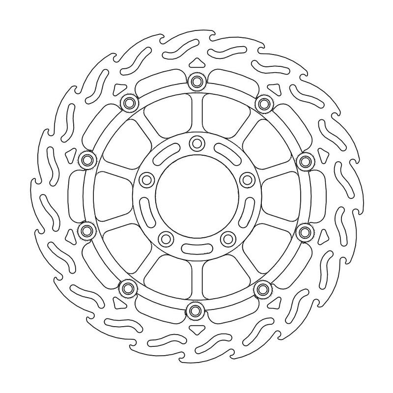 Moto-Master Flame Bremseplate venstre foran MV Agusta