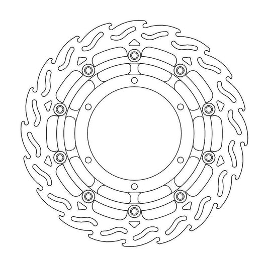 Moto-Master Flame Bremseplate venstre foran Yamaha: XT660X