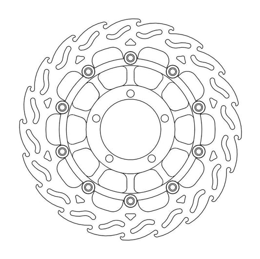 Moto-Master Flame Bremseplate venstre foran Triumph: Daytona 675