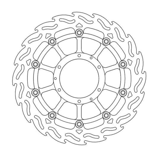 Moto-Master Flame Bremseplate høyre foran Honda: CBR1000 2008 >