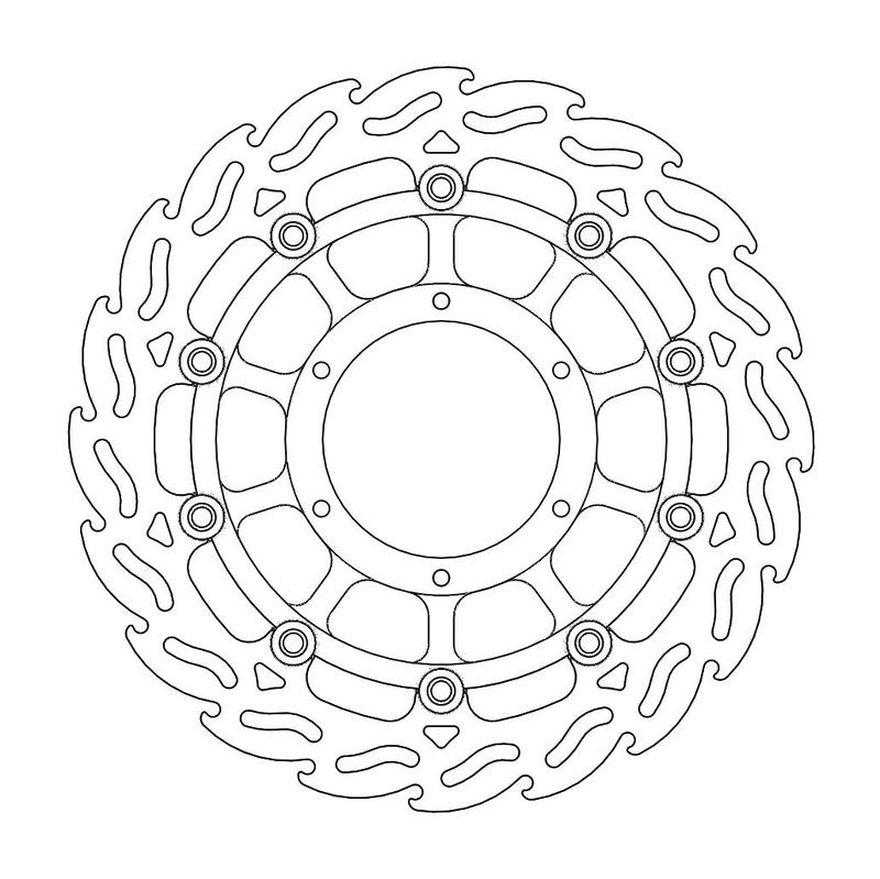 Moto-Master Flame Bremseplate venstre foran Honda: CBF 600, N / DN-01 / CBF 1000