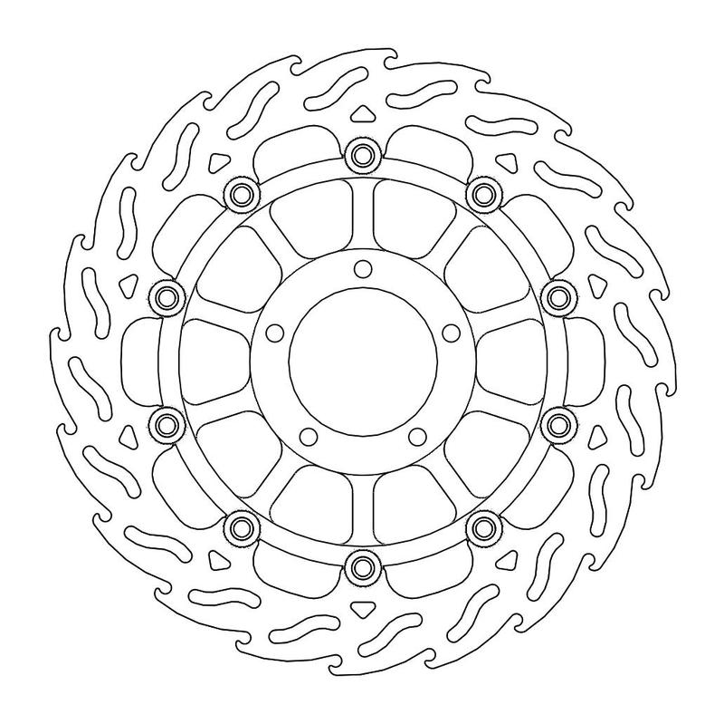 Moto-Master Flame Bremseplate foran venstre Hypermotard, EVO. SP