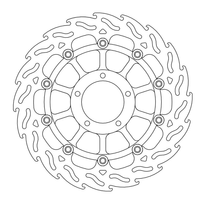 Moto-Master Flame Bremseplate høyre foran Hypermotard, EVO. SP