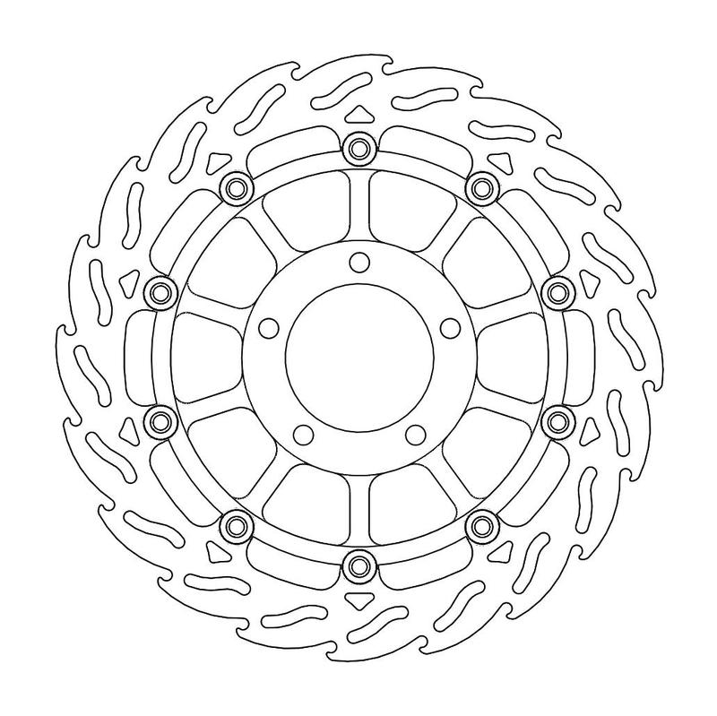 Moto-Master Flame Bremseplate venstre foran T1050 Speed Triple