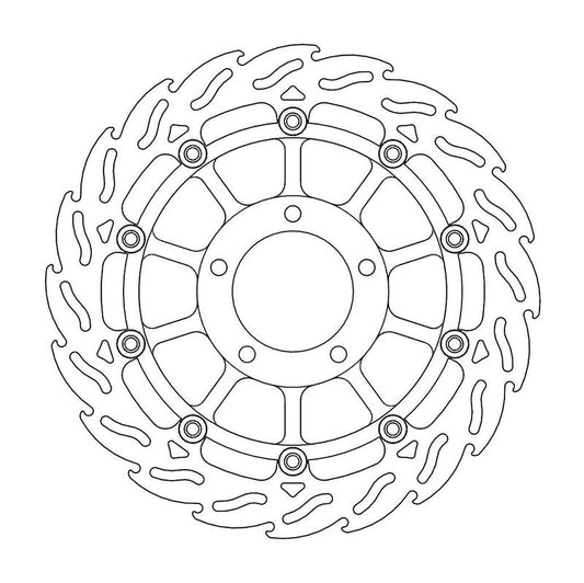 Moto-Master Flame Bremseplate venstre foran T1050 Speed Triple