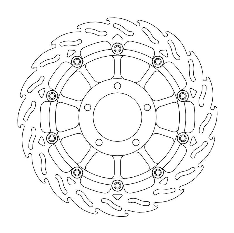 Moto-Master Flame Bremseplate høyre foran T1050 Speed Triple