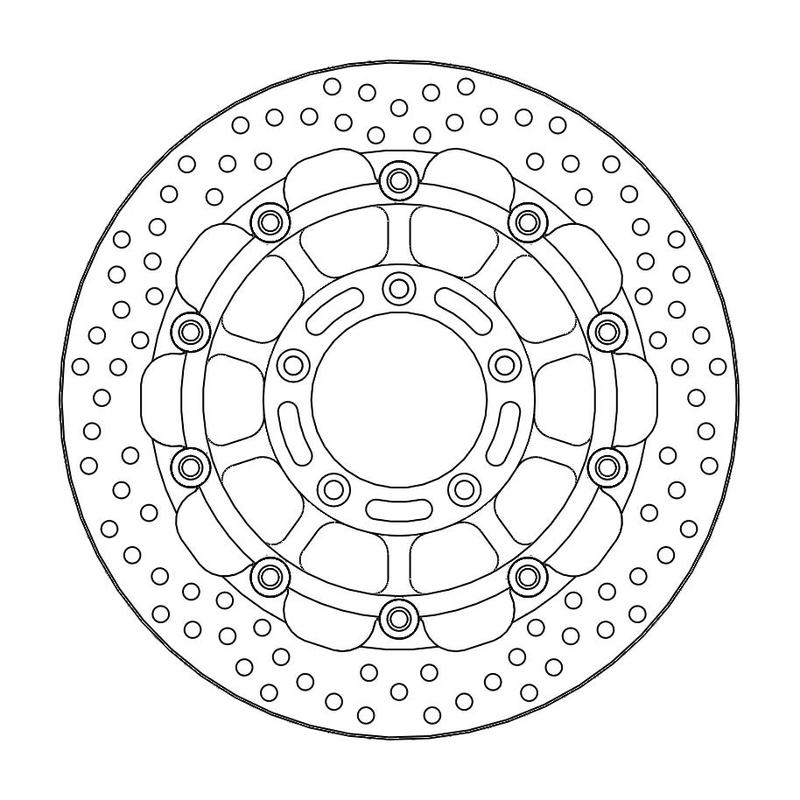 Moto-Master Racing Halo Bremseplate foran 5,5mm MV Agusta: F4
