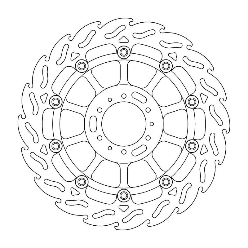 Moto-Master Flame Bremseplate foran venstre Honda: VFR 800, XL1000 Varadero ABS