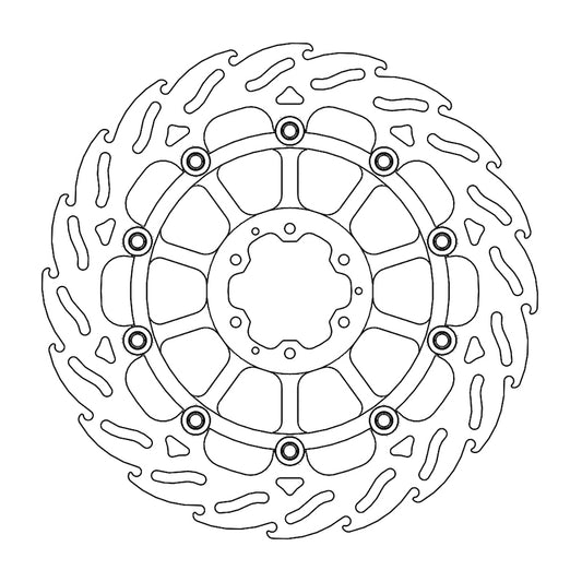 Moto-Master Flame Bremseplate venstre foran Honda: CRF 1000 L Africa Twin
