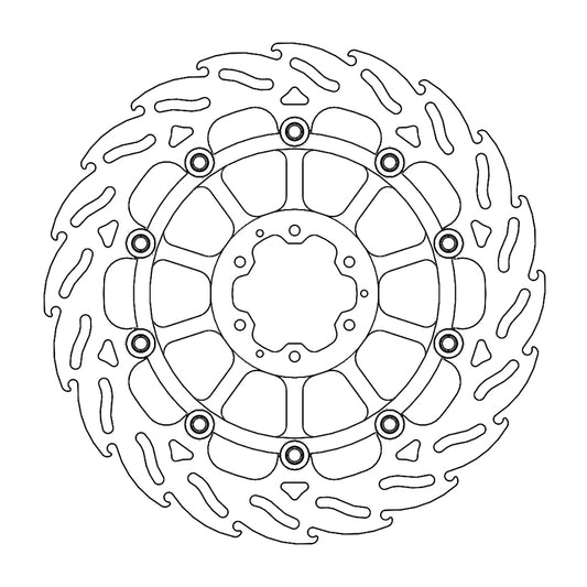 Moto-Master Flame Bremseplate høyre foran Honda: CRF 1000 L Africa Twin
