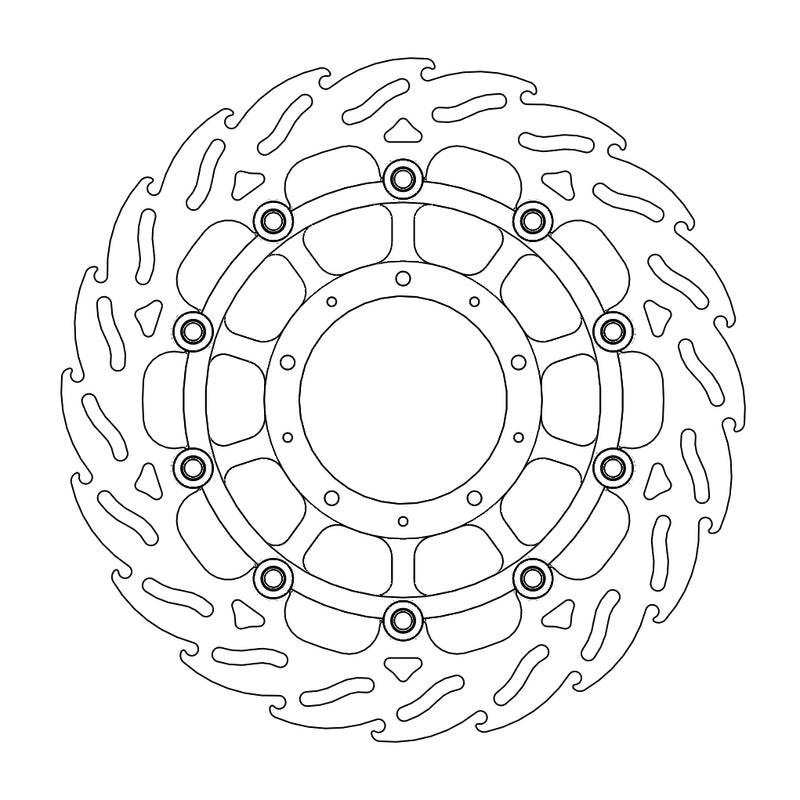 Moto-Master Flame Bremseplate venstre foran Honda: VFR 800, VFR 800 X Crossrunner