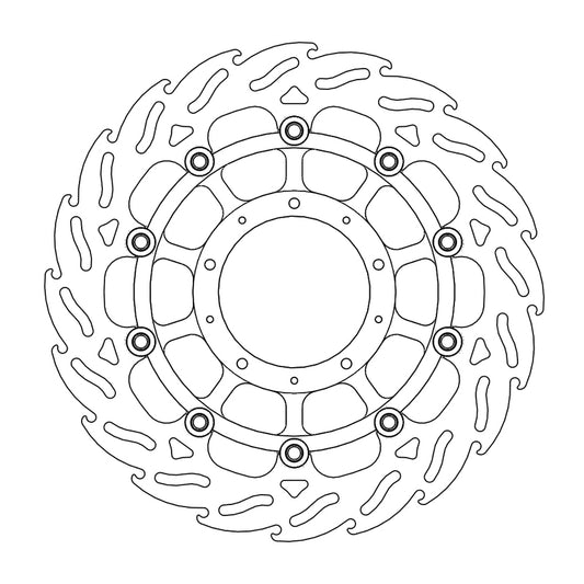 Moto-Master Flame Bremseplate venstre foran Honda: VFR 800, VFR 800 X Crossrunner