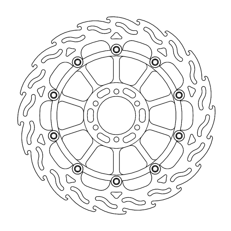 Moto-Master Flame Bremseplate foran høyre Aprilia: RSV4 RF/RR, Tuono V4 2017-->