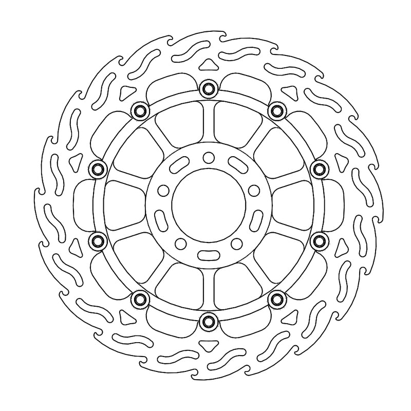 Moto-Master Flame bremseskive foran venstre Kawasaki: ZX-10RR